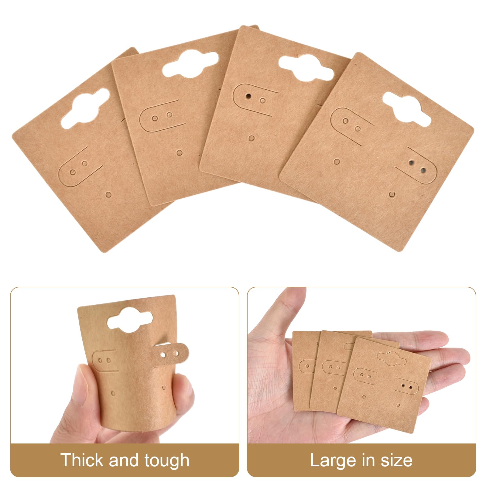 100 Pièces De Cartes Vierges En Papier Kraft Pour Boucles D