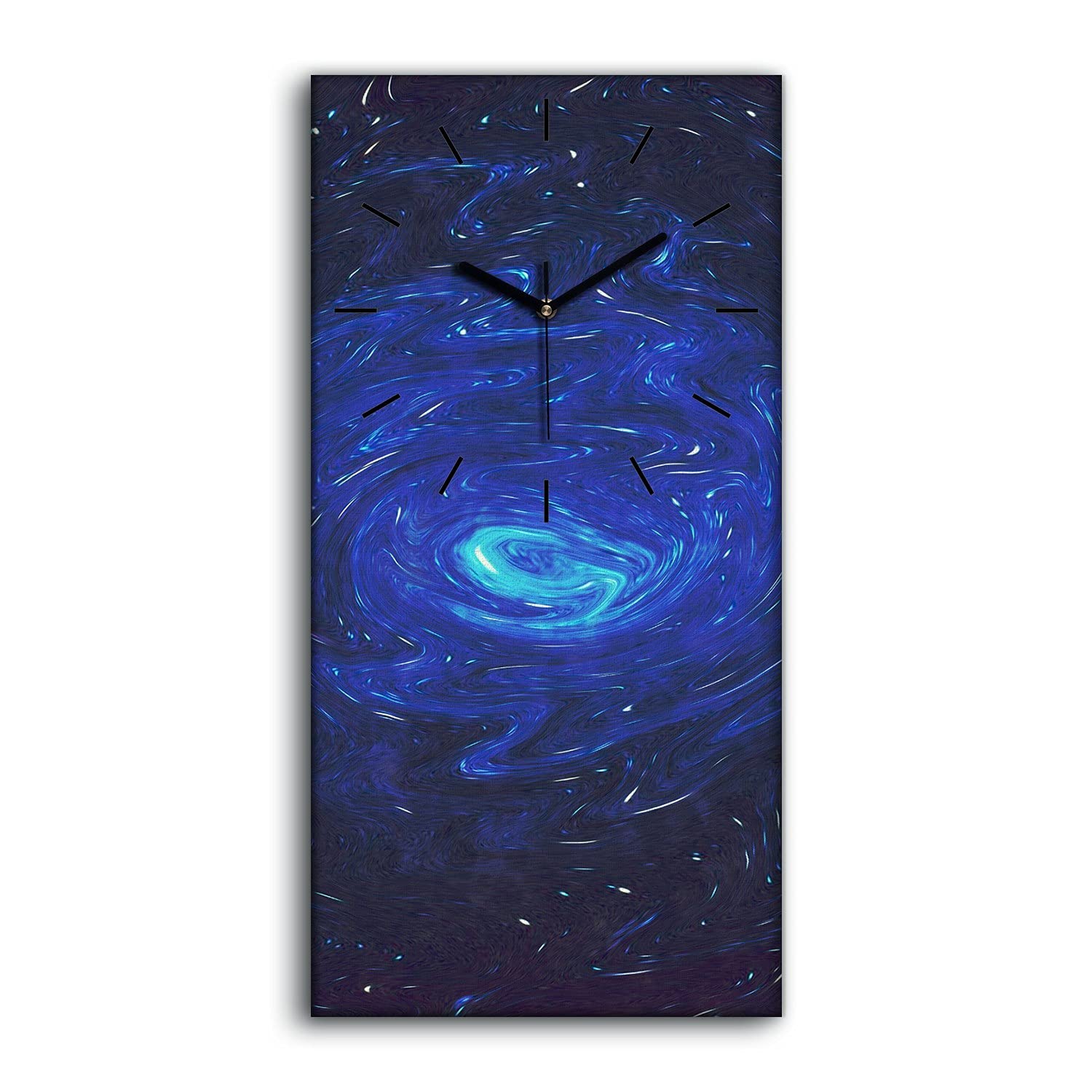 Horloge sur toile abstrait galaxie aquarelle de couleur art mural
