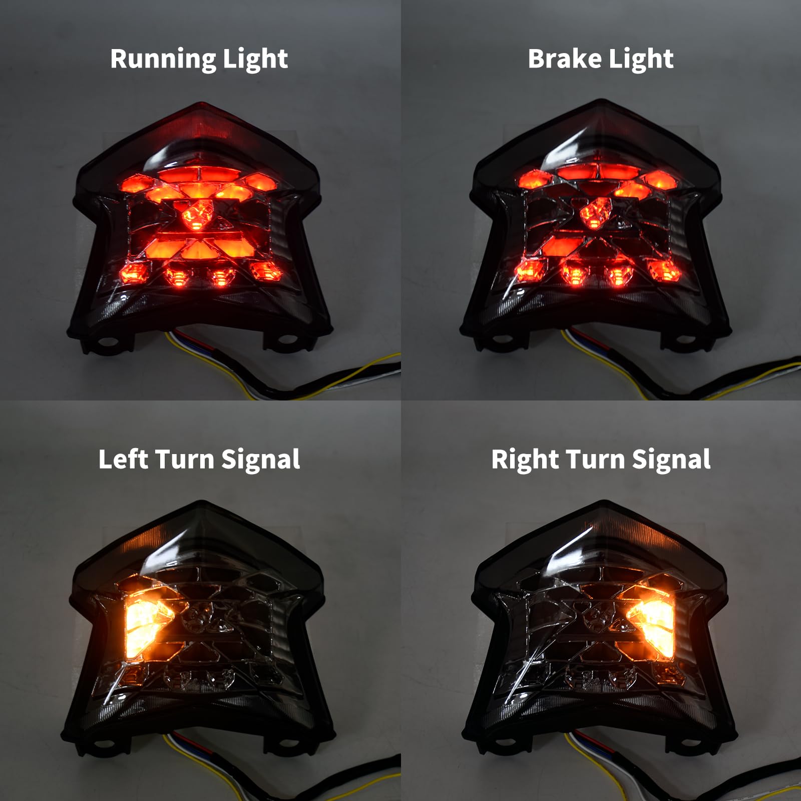 1023mh21 ワンオフ　ヘッドライト＆テールランプ Amazon | HDBUBALUS オートバイ テールライト LED ウィンカー