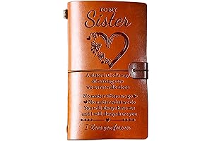 Sister Gifts from Brother, To My Sister Leather Journal Valentines Day Christmas Wedding Day Gifts