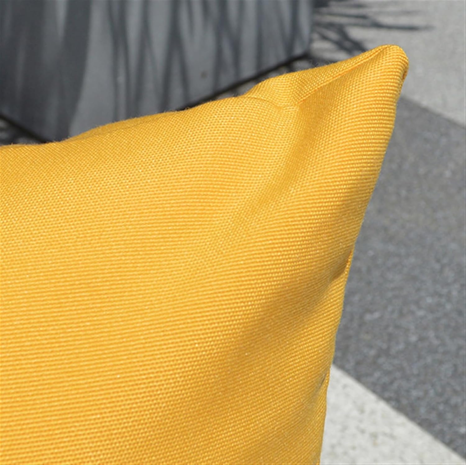 SK Studio Outdoor Water Resistant Throw Pillows, Decorative Patio Lumbar Cushions, Fluffy Furniture Garden Cushions for Home Patio Coach Sofa Use, Pack of 2, Black, 12x20 Inch