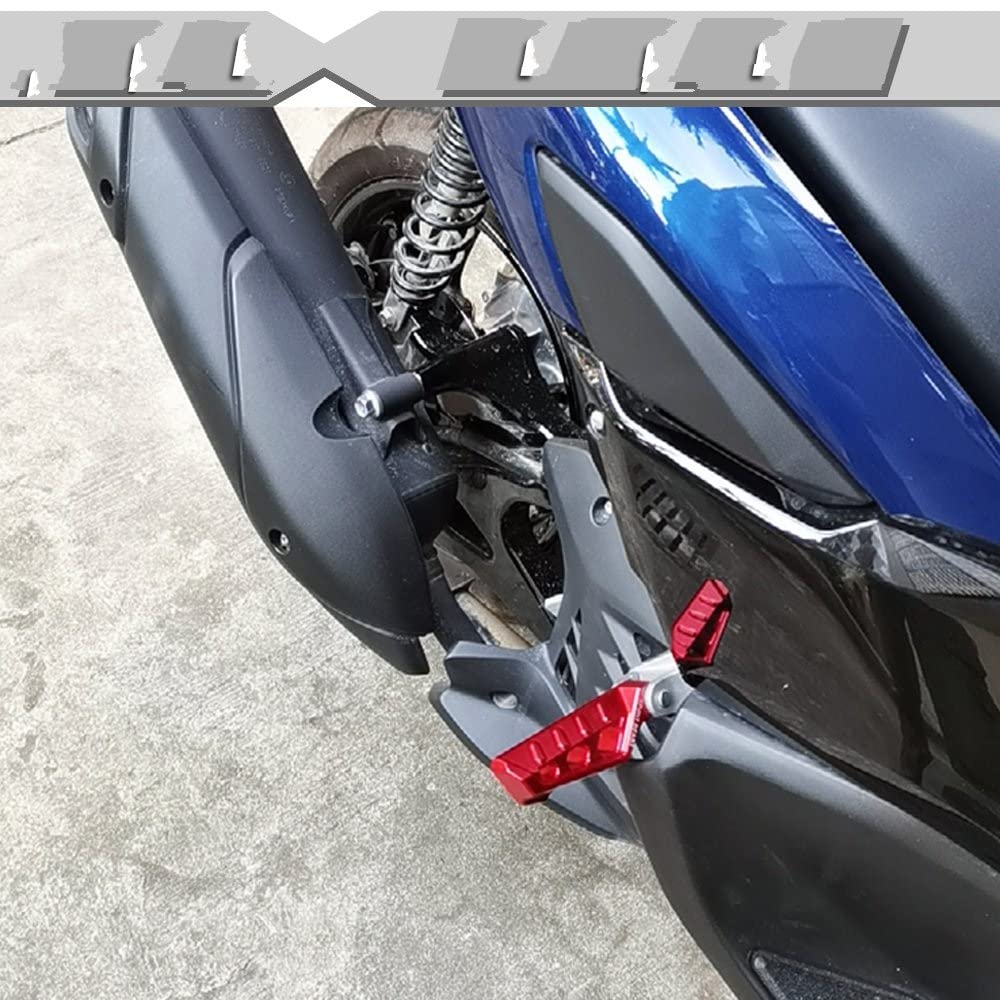 Repose-pieds Arrière Moto Pour Yamaha XMAX 125/250/300/400 - Aluminium CNC, Réglable 360°, Noir - 3