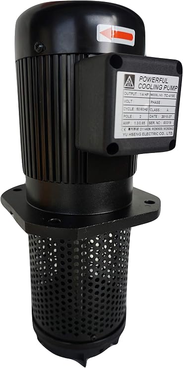 1/4 HP Lathe BandSaw Machine Tool Circulation Coolant Pump, Immersion Length 180mm (7), NPT 1/2 thread, Single 1 Phase 110/220V