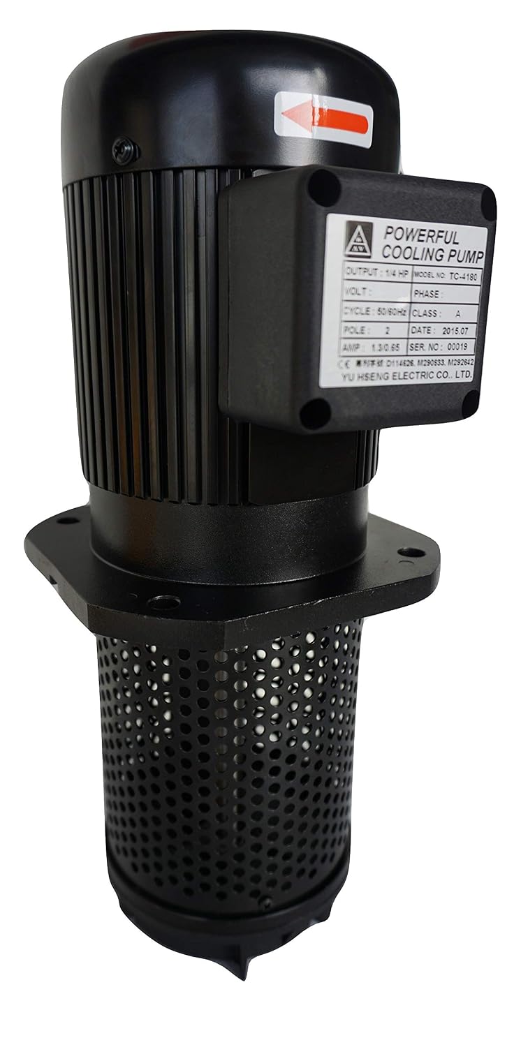 1/4 HP Lathe BandSaw Machine Tool Circulation Coolant Pump,Immersion Length 180mm (7"), NPT 3/4" Thread, Three 3 Phase 220/380V