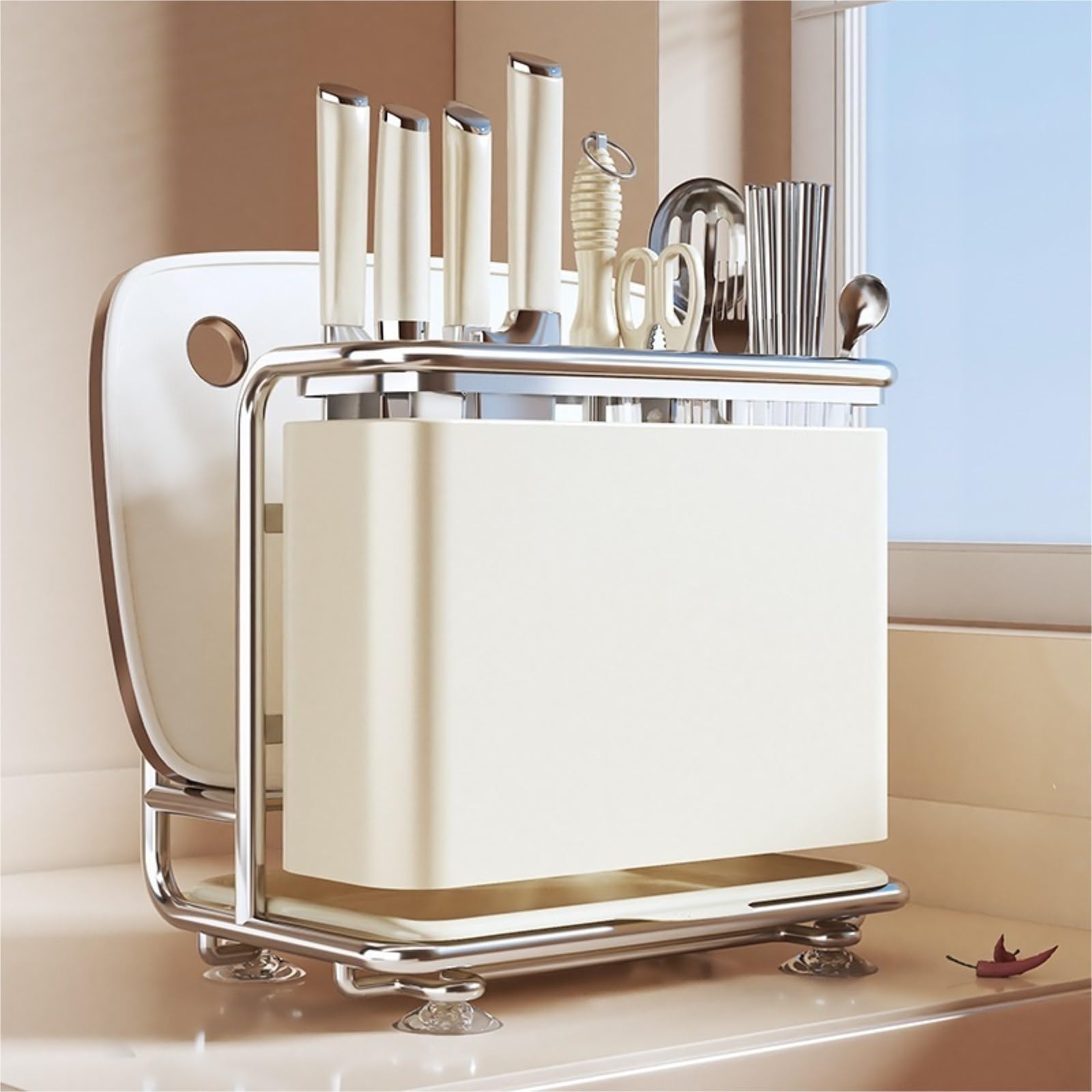 Bloque para Cuchillos Utensilios De Cocina Organizador Multifuncional De Cuchillos Cocina con Bloque, Ahorra Espacio Herramientas