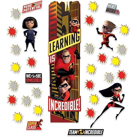 Disney Pixar's The Incredibles Classroom Door Poster Decoration Kit