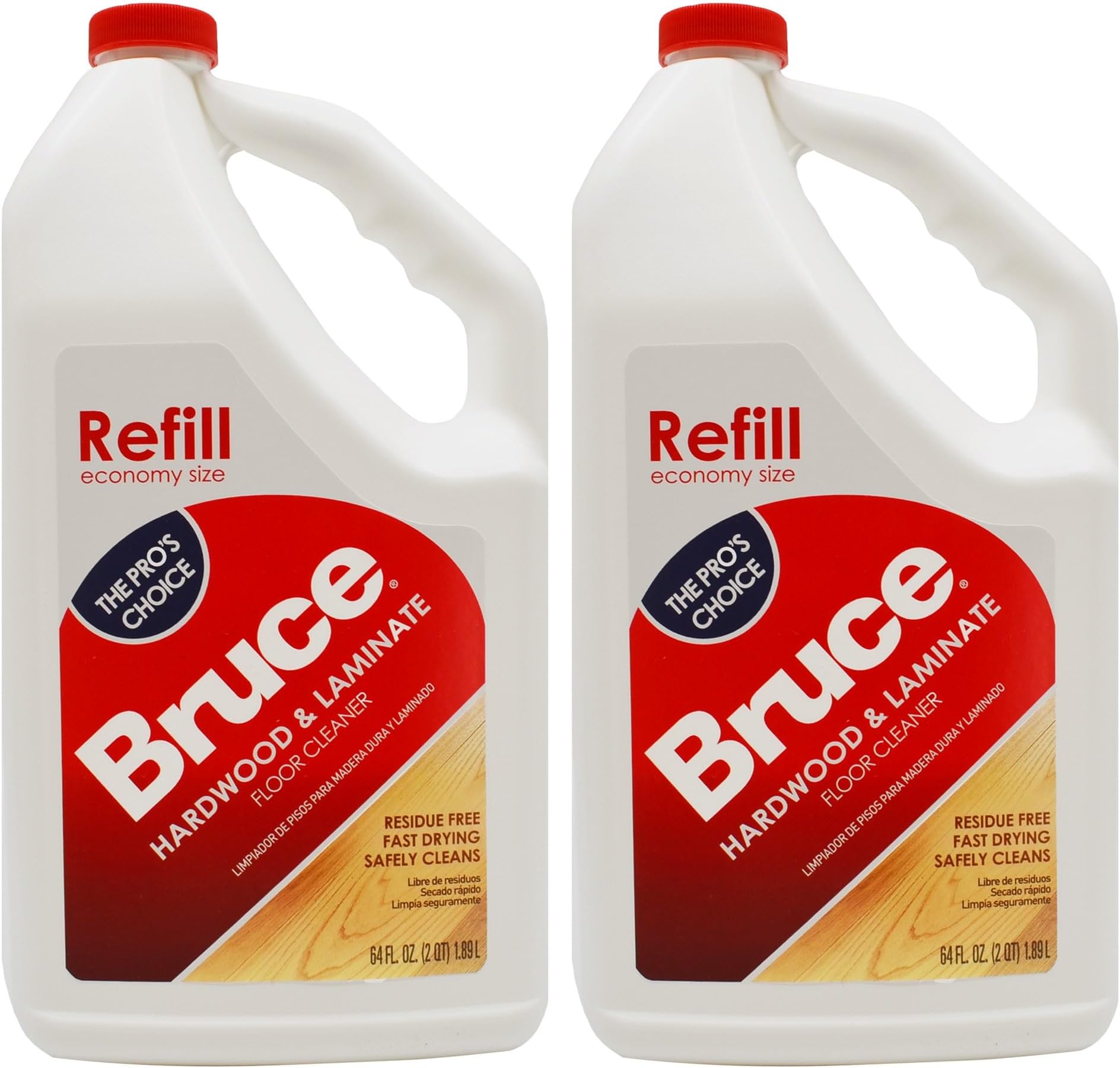 Bruce Wood and Laminate Floor Cleaner for All Floors Non-Wax Urethane Finish Refill 64oz
