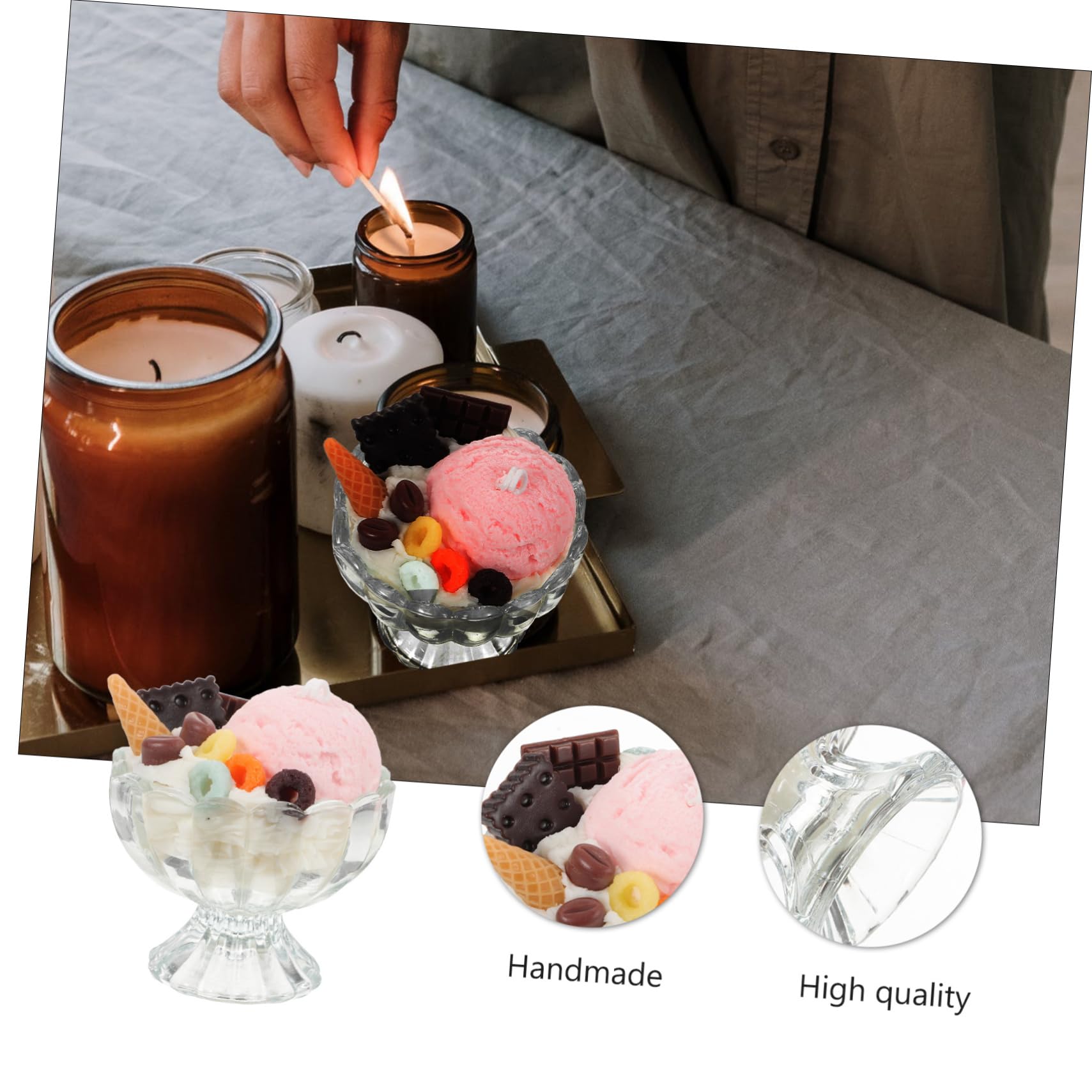 Vela Aromática en Taza de Vidrio, 1, Diseño DIY