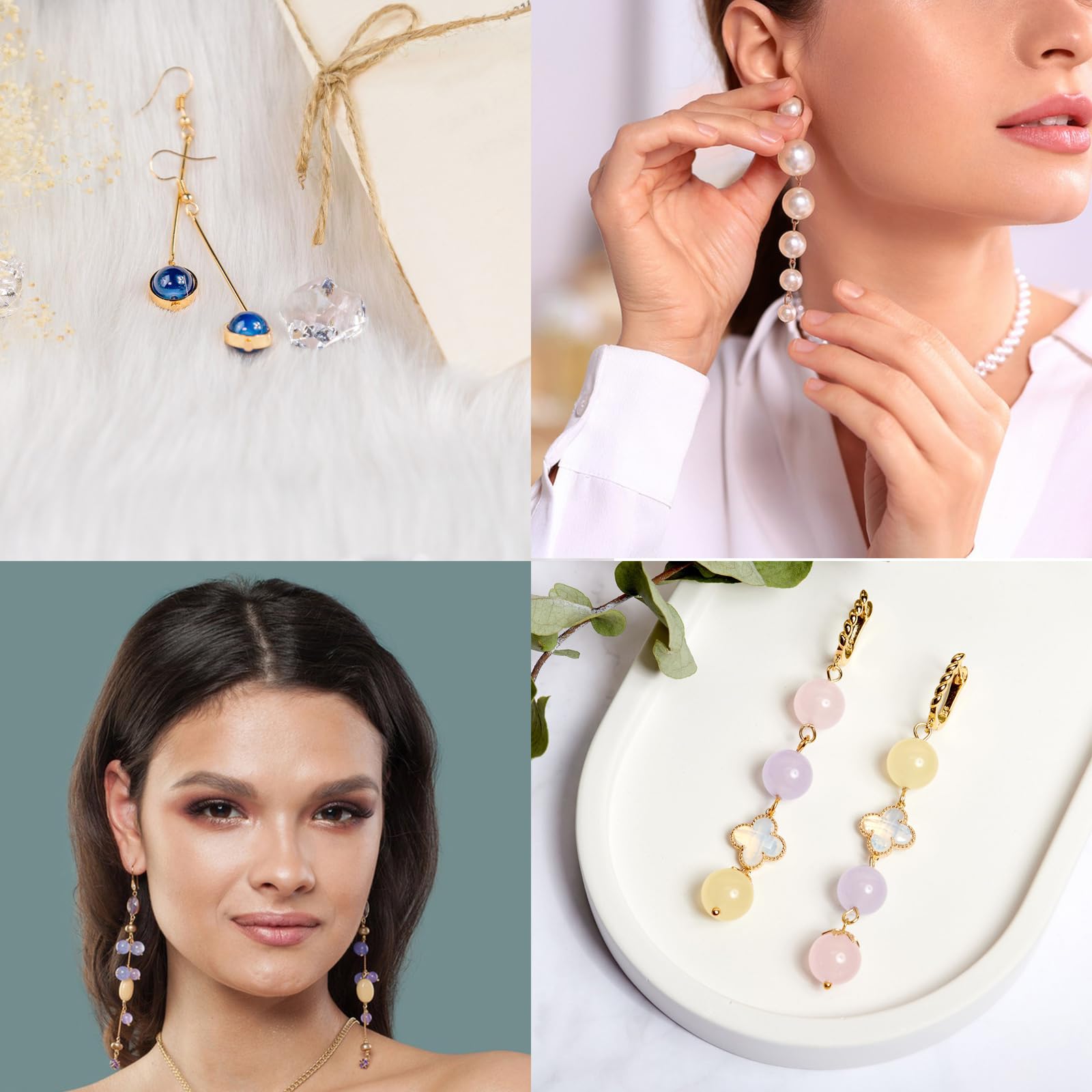 600 alfileres de cabeza de bola de 2 pulgadas, alfileres de cabeza plana para hacer joyas, alfileres de cabeza flexible con caja de plástico, pines de metal para manualidades, aretes, pulseras,