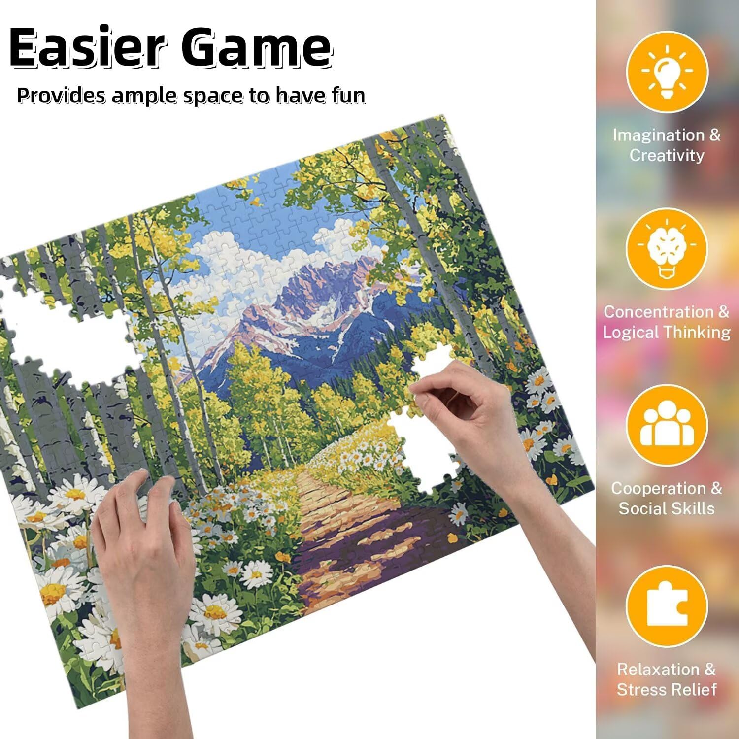 Jigsaw Puzzle, 1000 Pezzi Puzzle Classici, Albero Di Betulla Puzzle Rilassamento Intelligence, Mpossibile Difficile Puzzle Impegnativo per Adulti Puzzle Gioco Familiare, Regalo per Amore Fiori fr0-807