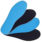 Amitataha 2 Pairs Breathable Insoles, Super-Soft, Sweat-Absorbent, Double-Colored and Double-Layered Shoe Inserts of Foam That Fit in Any Shoes (Blue/Black, 7-9 Women/6-7.5 Men)