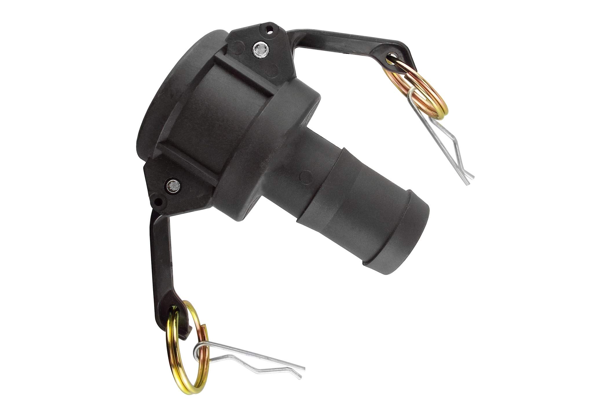 Cost Wise Black Tough Polypropylene Camlock Lay Flat Hose Fittings(Type C) Use With Dirty Water/Drainage Pumps Lock Tight Hose Joiner (C 3/4" Barb)