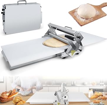 Folding Dough Sheeter 12"/15.5",Manual Dough Sheeter,Counter Top Dough Sheeter1 Scrolling Panel for Making Fudge Crust, Pizza Dough,Homeuse
