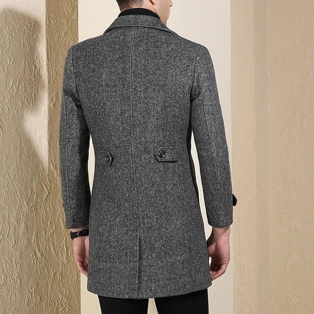Winter Men's Windbreaker Business Casual Single-breasted Thick Jacket