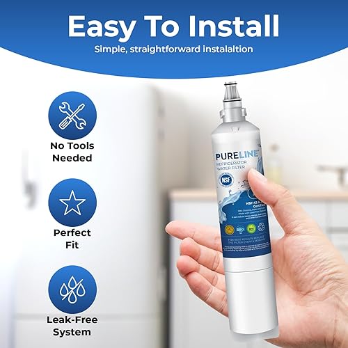 Miniatura 7 de Pureline 9990, LT600P Reemplazo para Kenmore 9990, Kenmoreclear 46-9990, LG LT600P, 5231ja2006a, filtro de agua para refrigerador, reduce el mal