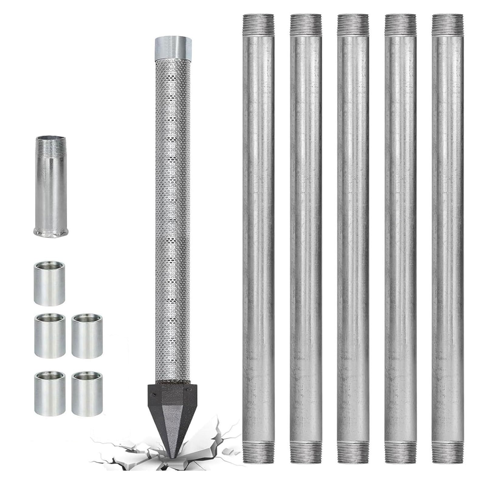 Well Filter 1 1/4" NPT with Reinforced Strike Tip - Anti-Sand Device for Irrigation Orchards and Lawns