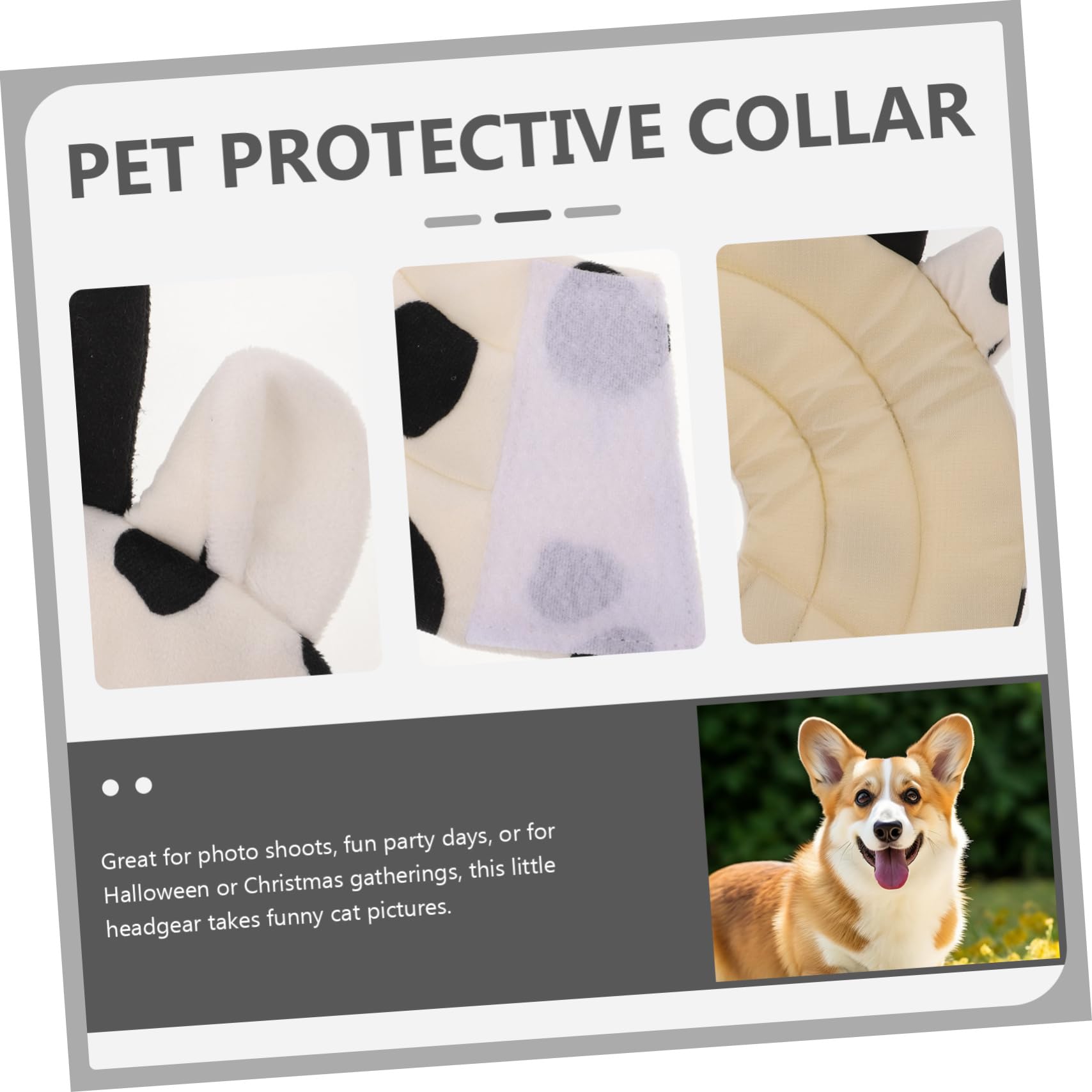 DOITOOL 3pezzi Collare Di Per Cani e Gatti Cotone Plush Protezione Per Ferite Comodo e Leggero Collare Elisabettiano Per Adatto Piccole Taglie