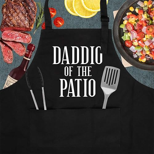 Miniatura 2 de Miracu Delantal de parrilla para papá, papá del patio, regalos para papá de hija, hijo, divertidos regalos para el día del padre, regalos de