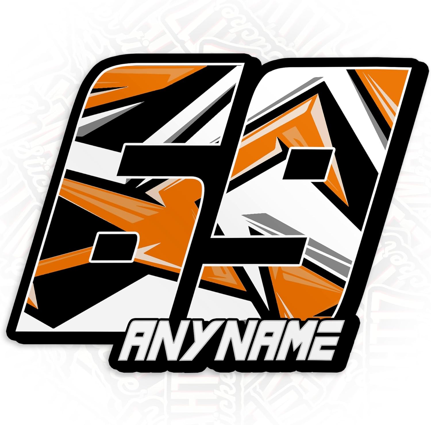 Custom Racing Number Name Stickers Decals - Customized Waterproof ...