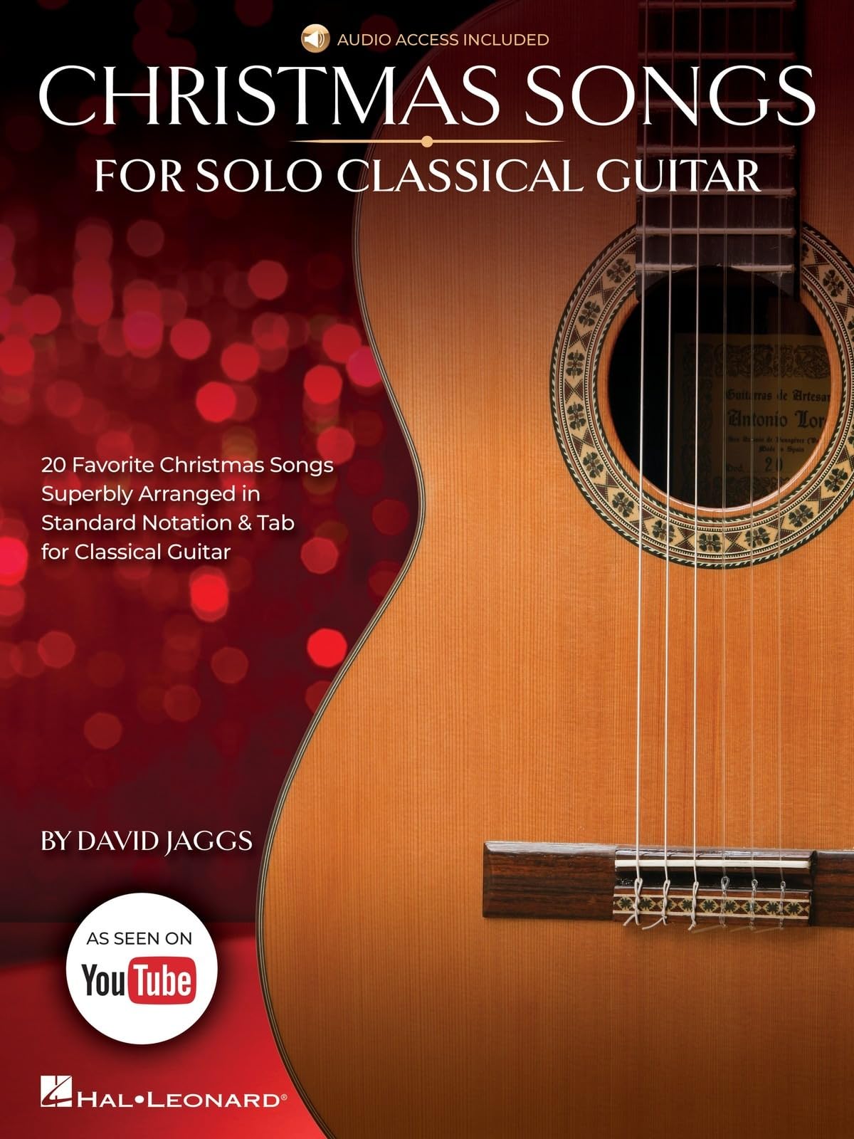 Christmas Songs For Solo Classical Guitar Songbook | Intermediate Guitar Sheet Music with TAB and Online Audio | Festive Fingerstyle Arrangements for Practice Performance and Holiday Playing