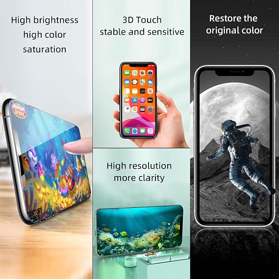 DTD iPhone X LCD Display Replacement 5.8'' Touch Screen Digitizer Repair Tool for iPhone X Frame Assembly with Model A1865, A1901, A1902 (3D Touch Function)