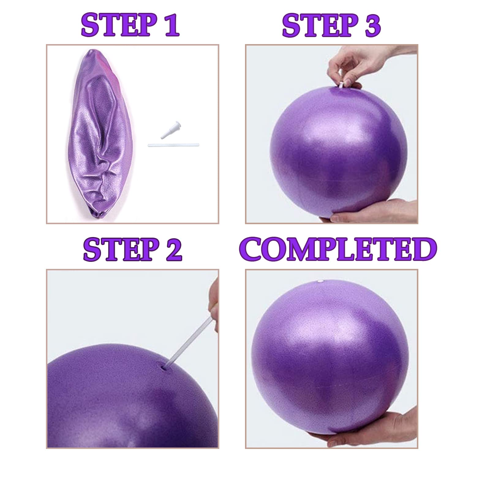 Ballon de Pilates 2pcs 25cm Mini Ballon de Stabilité pour Gymnase Bureau Domicile