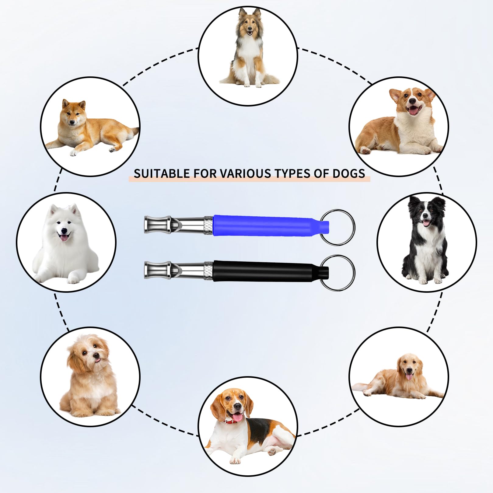 Lot de 2 Sifflets pour Chien Rütter Rückruf,Sifflet pour Chien Silencieux à Haute Fréquence,Sifflet Ultrason Chien Anti Aboiement,Aides à L'éducation pour Chiens,Sifflet D'aide au Rappel pour Chiens