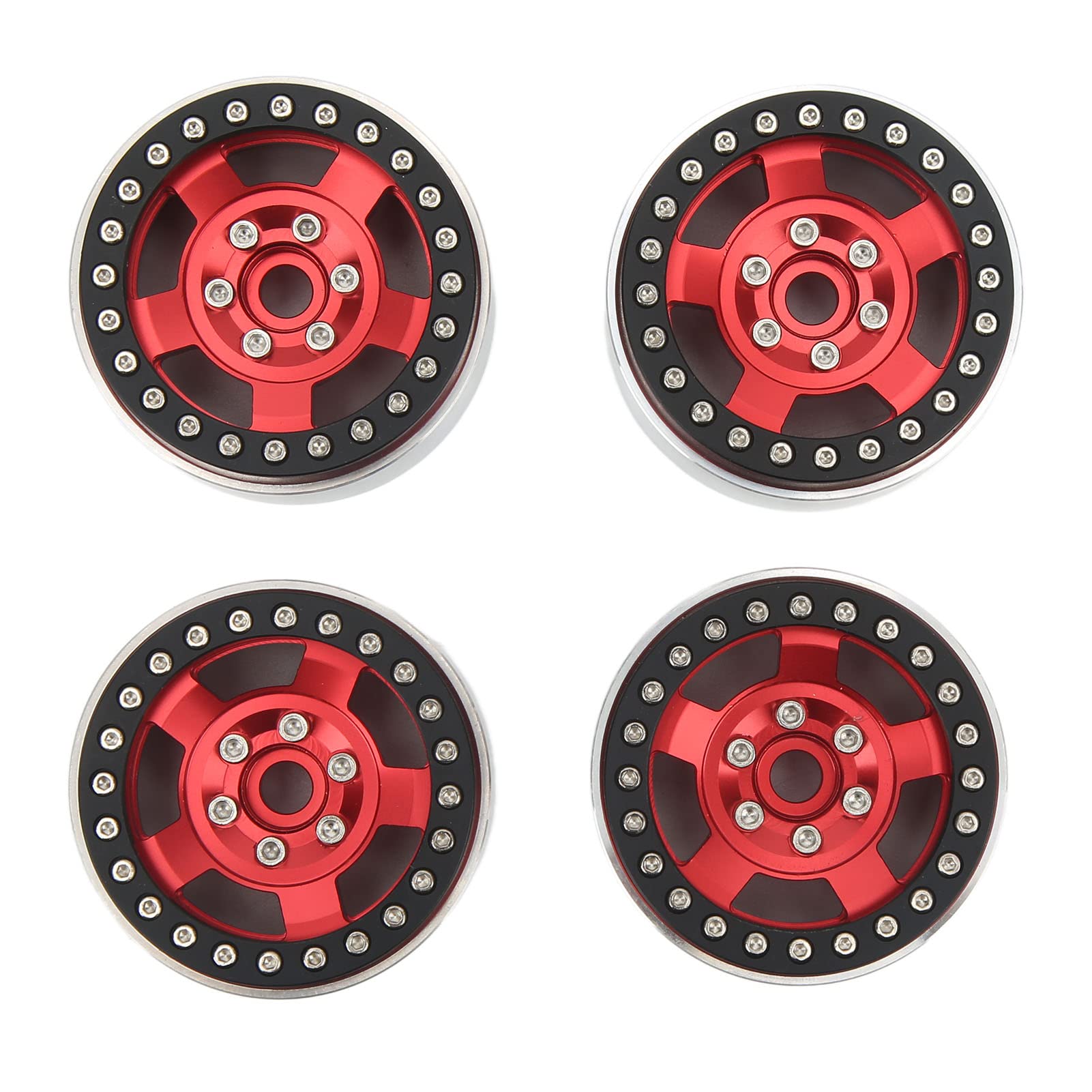 Koło Samochodu RC, Profesjonalne Felgi Zamienne ze Stopu Aluminium RC, Felgi Obrabiane CNC z unikalną konstrukcją blokującą, Idealne do Gąsienicy Axial SCX10 90046 AXI 03007 MST 1/10