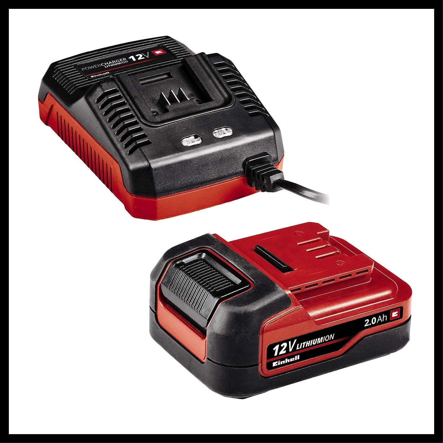 Einhell Akkuschrauber TE-CD 12/1 3X-Li (Li-Ion, 12 V, 30 Nm, 2 Gänge, abnehmbares 10 mm-Bohrfutter, inkl. Ladegerät und 1x 2,0 Ah-Akku)