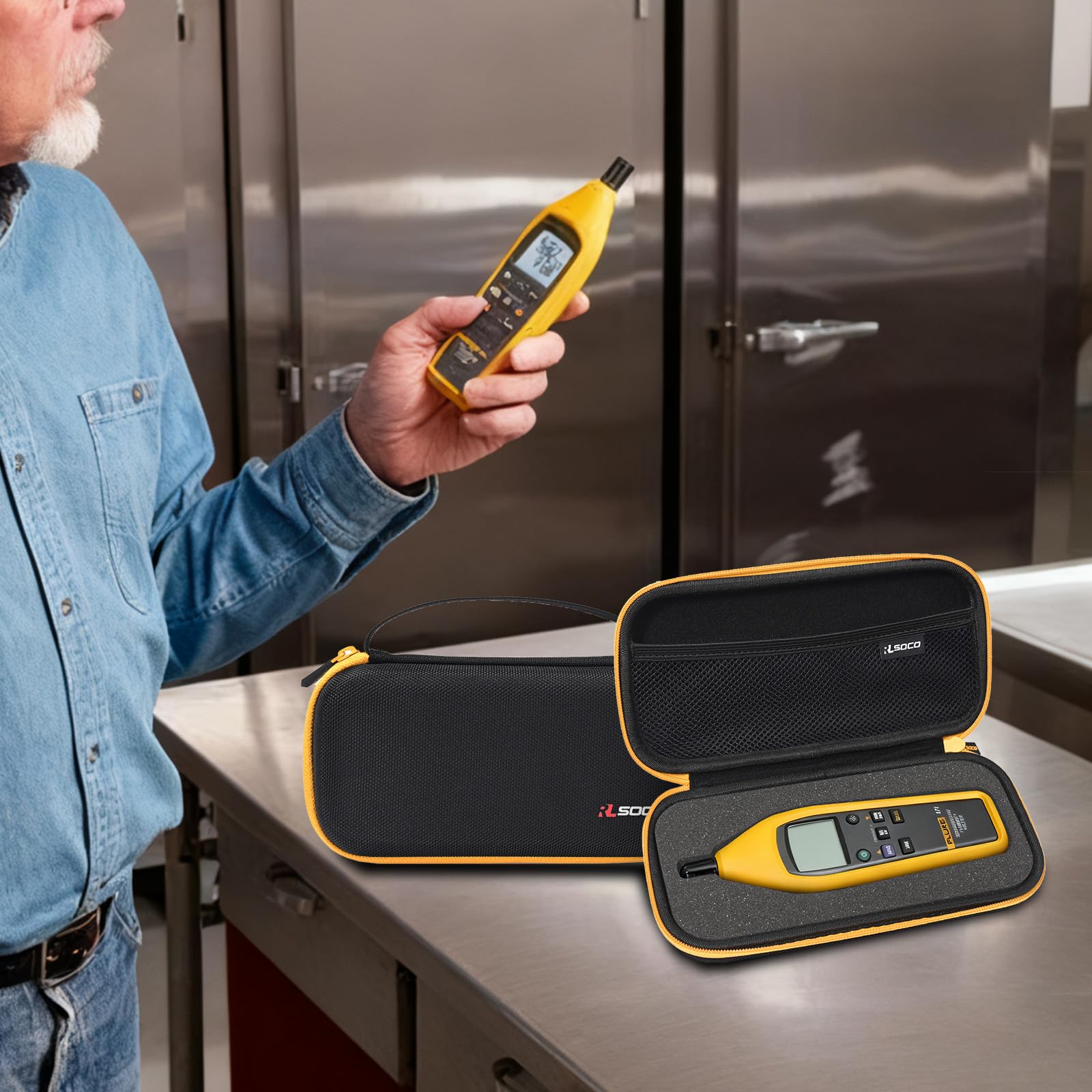 RLSOCO Funda para FLUKE FL971 Fluke Temperature Humidity Meter (Sólo Funda)