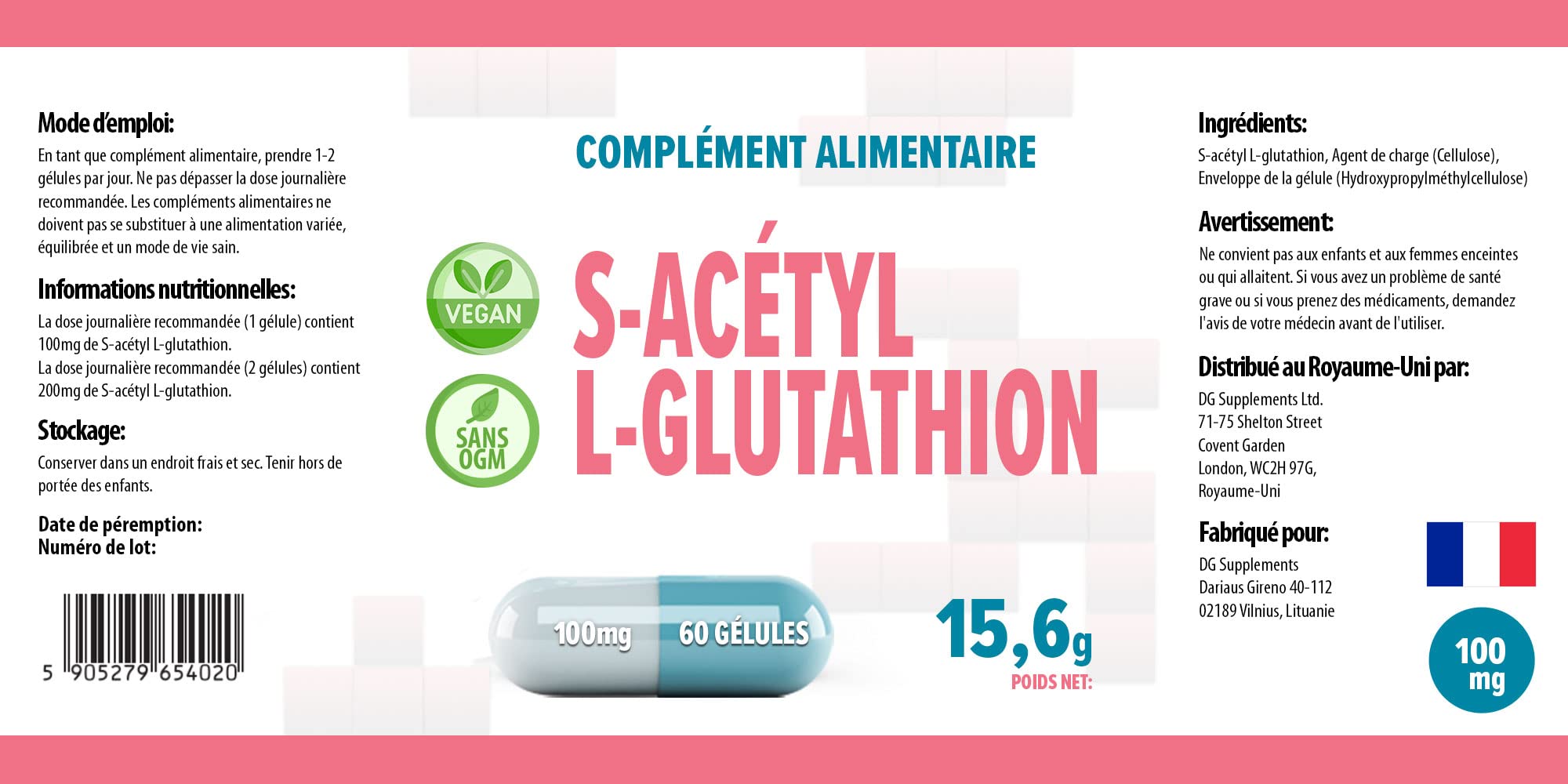 Hepatica S-Acetyl-Glutathion | 100 mg | stabile Form, hohe Bioverfügbarkeit | Antioxidans & Zellschutz | 60 vegane Kapseln | GMP & Laborgeprüft