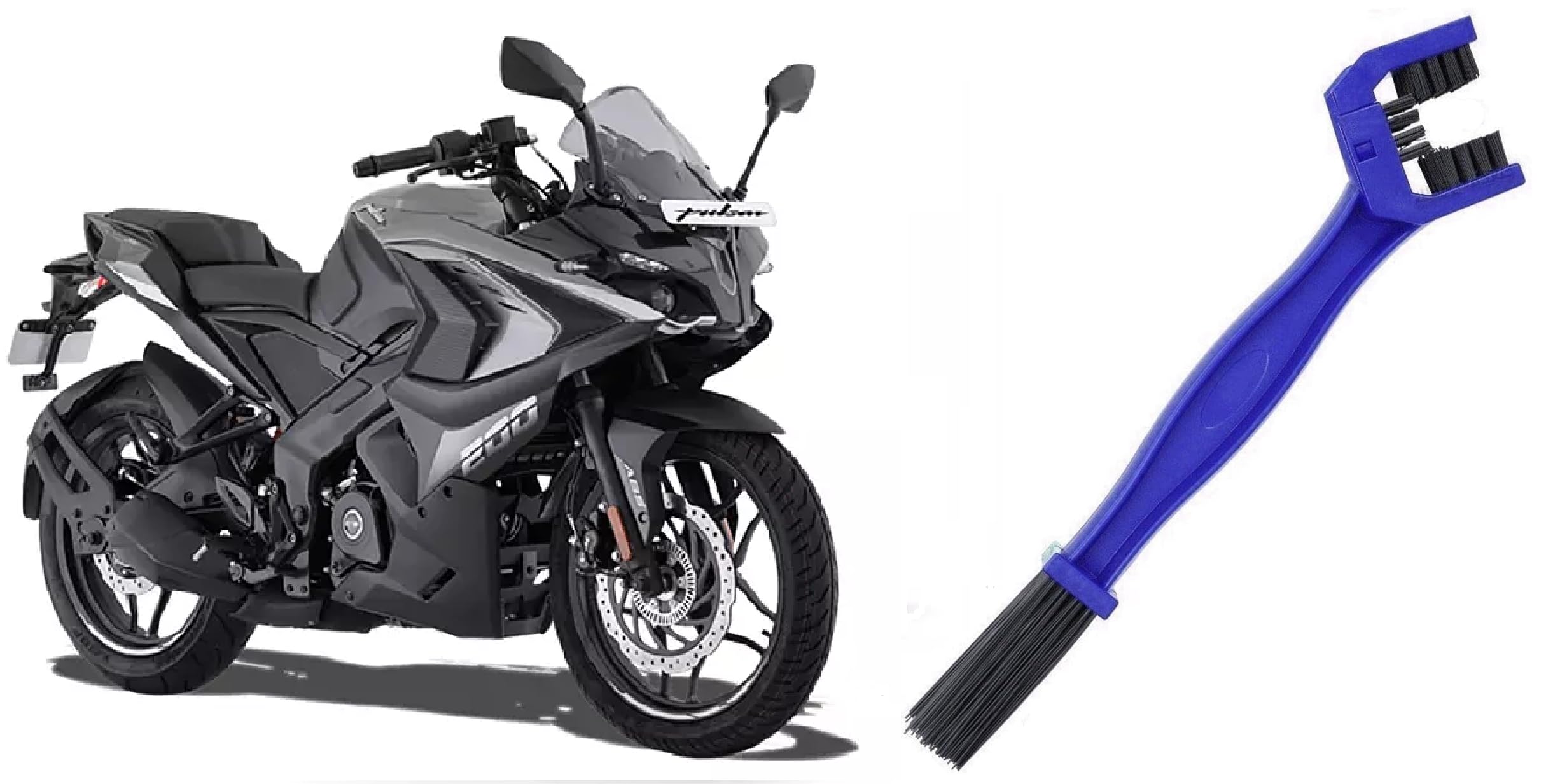 Multi-Purpose Bike Chain Cleaner Brush for Bajaj Pulsar RS200,with Soft & Long Bristles, Ideal for Quick Cleaning of Motorcycles Chain.(Blue Colour)-image-49