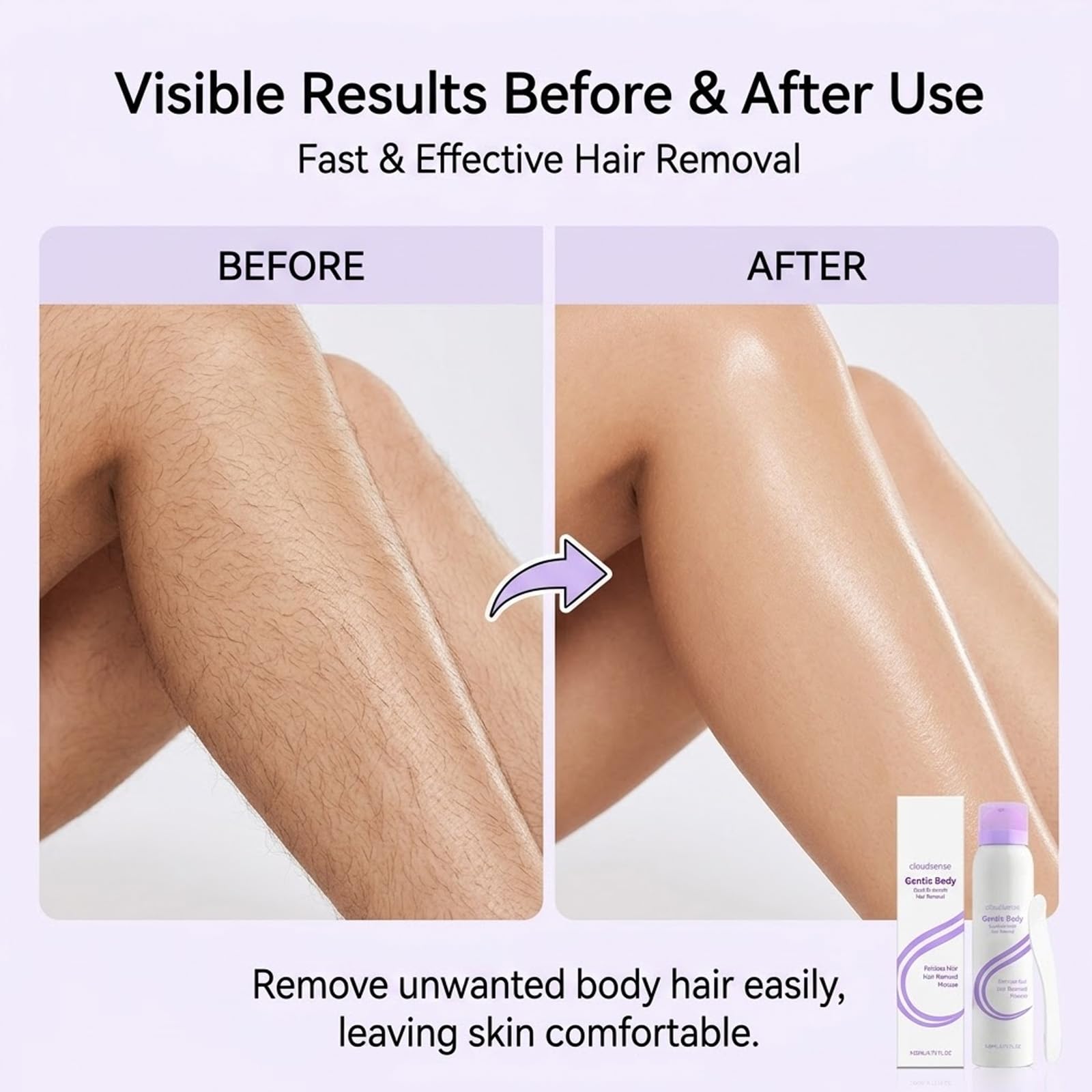 Cloud Sense krem do depilacji włosów, krem do depilacji skóry wrażliwej, bikini, miękkie ciało i nogi pod pachami, dla kobiet i mężczyzn (5 sztuk)