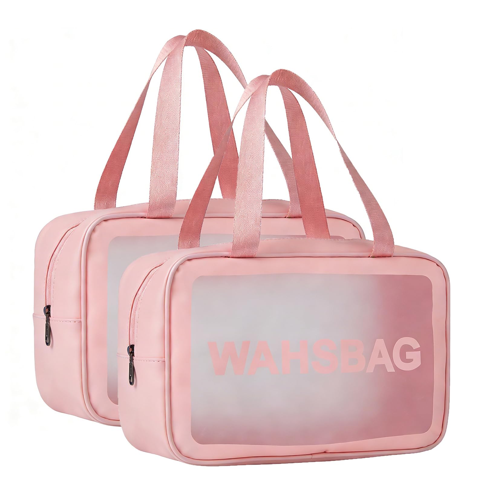 Clear Toiletry Bags, 2 Pcs Large Storage Makeup Bags Waterproof Transparent Cosmetic Gags for Travel — view 10
