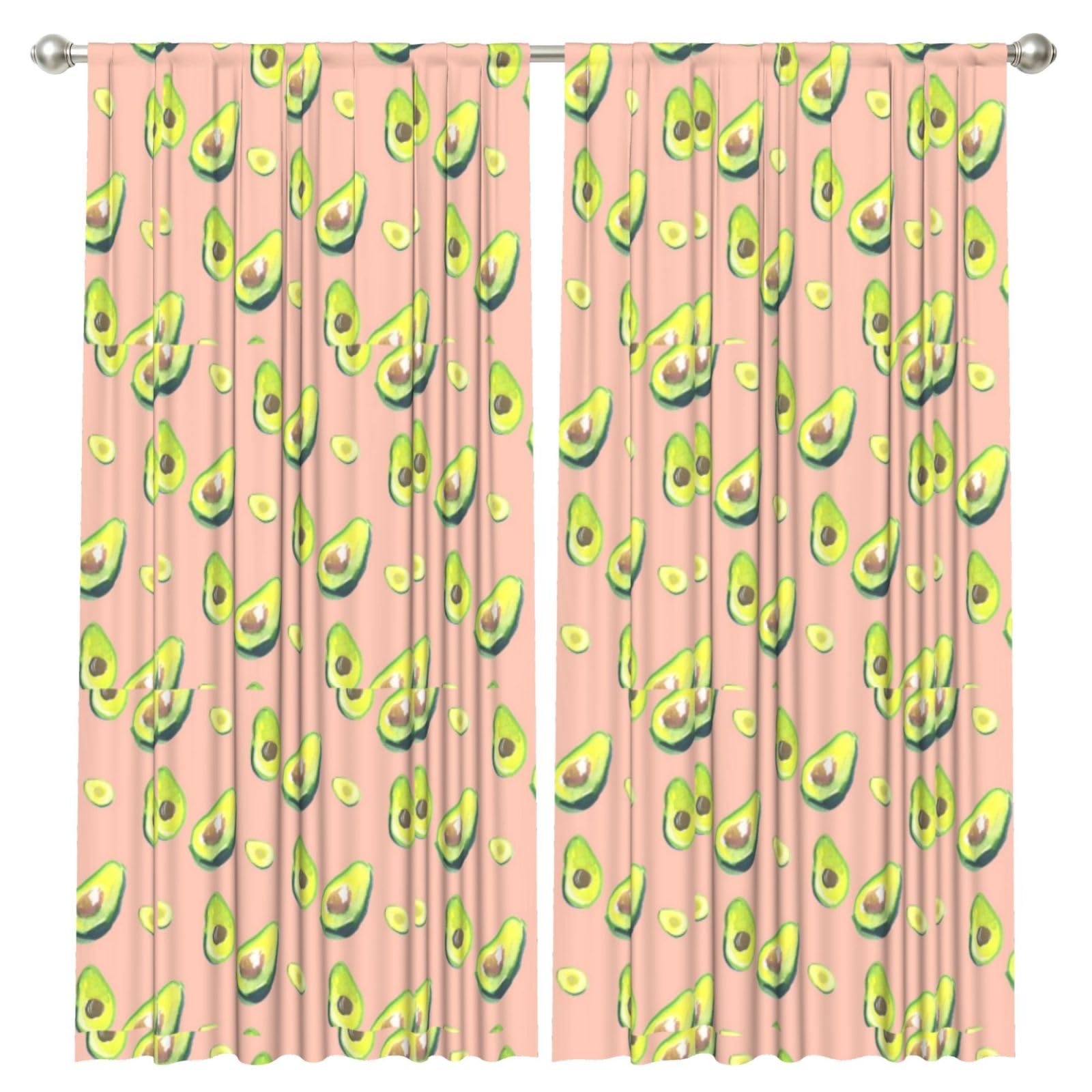 InOmak Avocado, 2 Panels Window Curtains 52 x 84 Inch Blackout Curtains for Living Room Bedroom