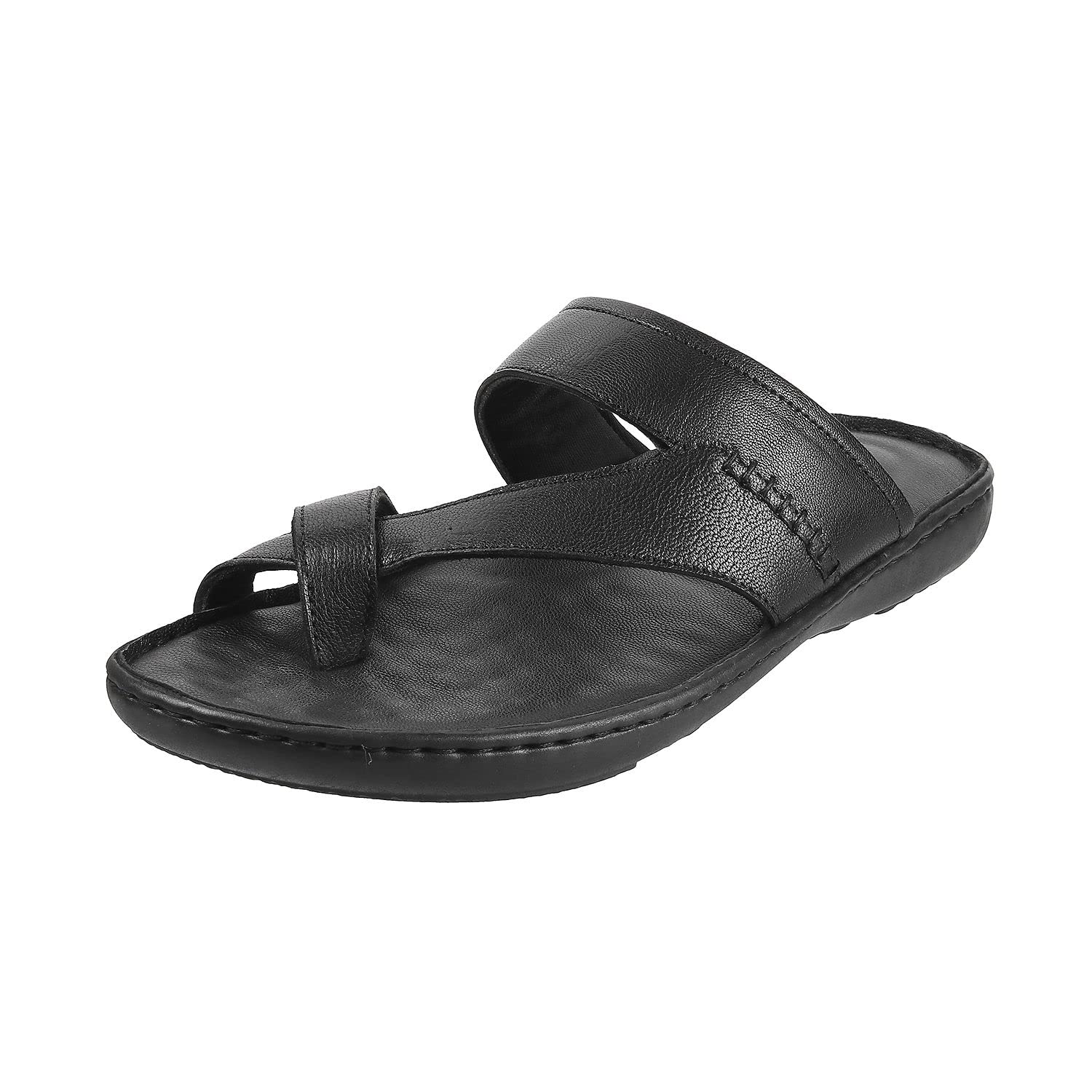 Mochi Mens Leather Black Slippers (Size (9 UK (43 EU)) (B0B9P42NMR) Amazon Price History, Amazon Price Tracker