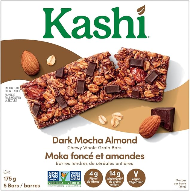 Kashi Dark Mocha Almond Chewy Whole Grain Bars, 175g, Pack of 1