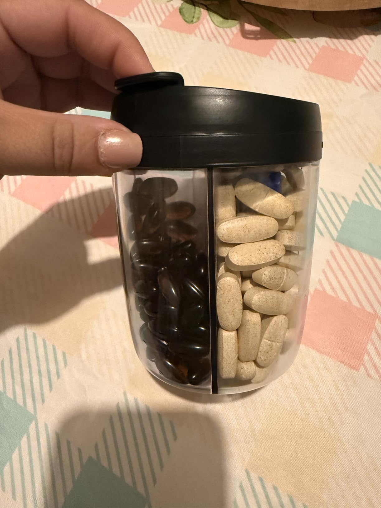 Large Pill Dispenser,Supplement Organizer for Holding 6 Various ...
