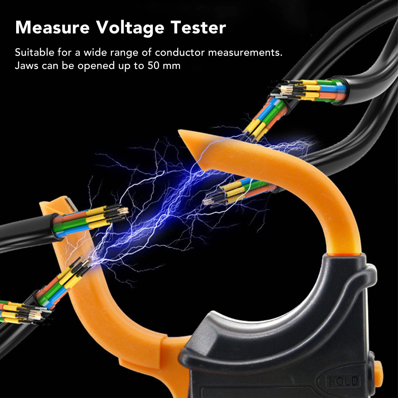 Compact Digital Clamp Meter Electrical Voltage Tester with Parameter for Measure Current Voltage for Electronics and Circuits