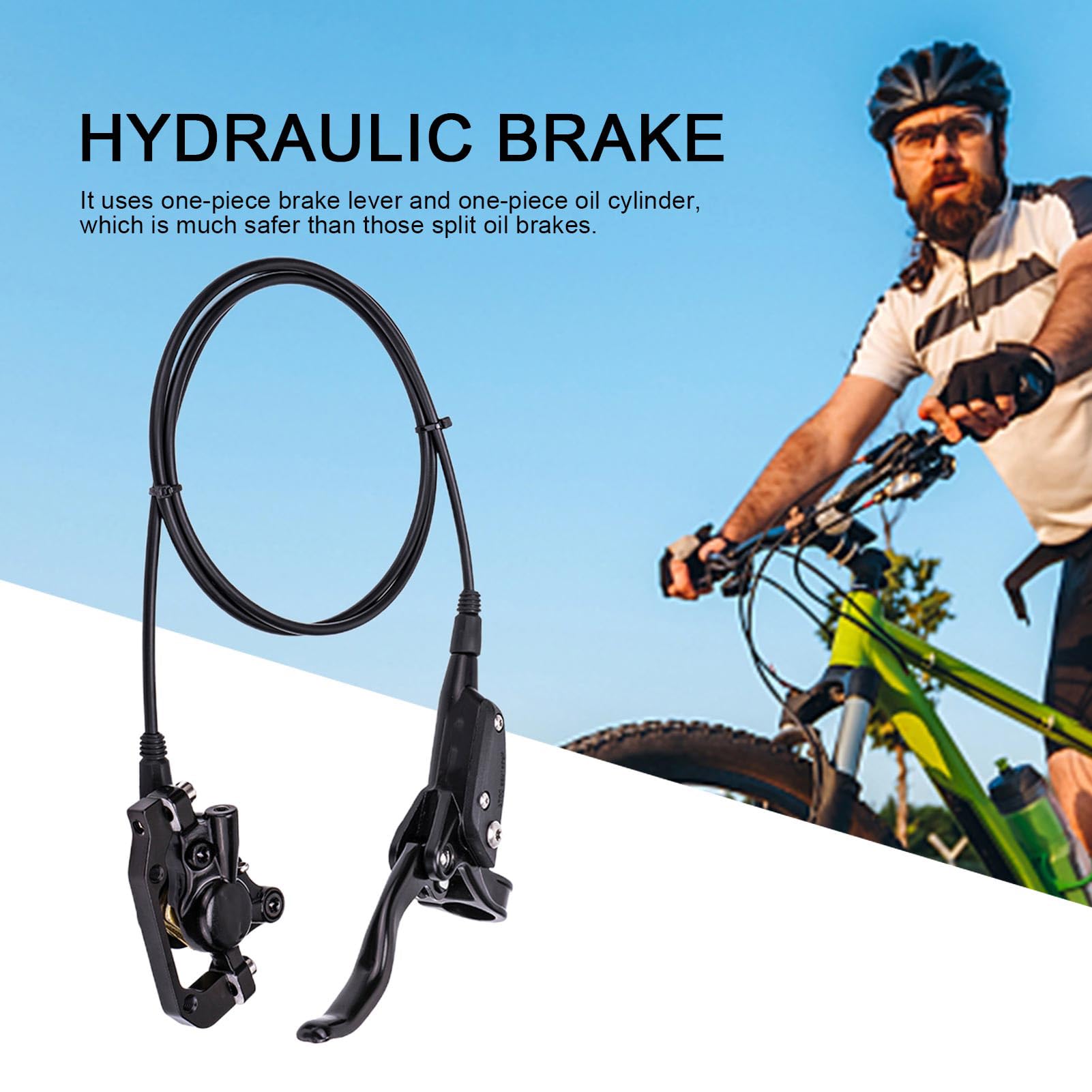 Freni idraulici per bicicletta | Set di ricambio per bicicletta con adattatore: 76 cm anteriore e 135 cm posteriore - Set di freni per bicicletta - per spostamenti urbani, ciclismo, viaggi in corsa