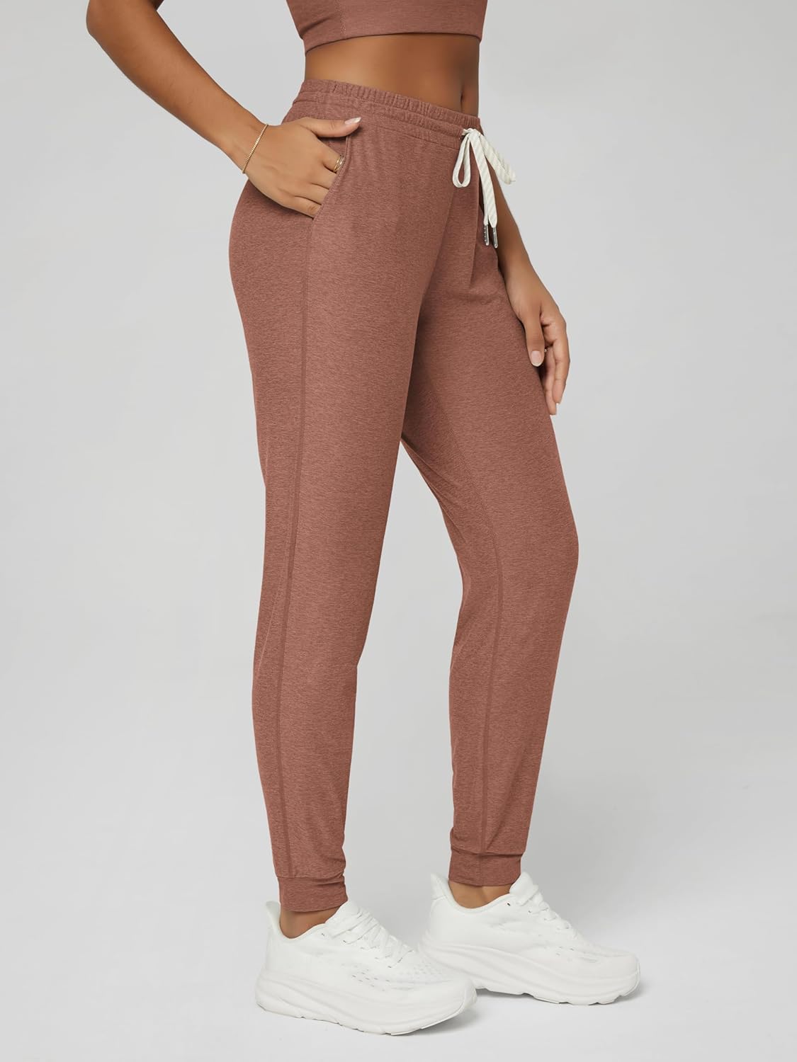 ODODOS Women's Performance Joggers - Ultra Soft odSTRATUM Tech Sweatpants Adjustable Mid Rise Pants with Pockets - Image 3