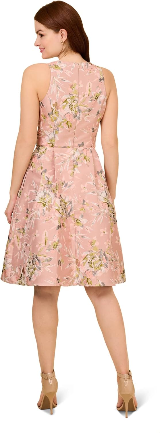 Adrianna Papell Womens Floral Jacquard Dress - Image 2