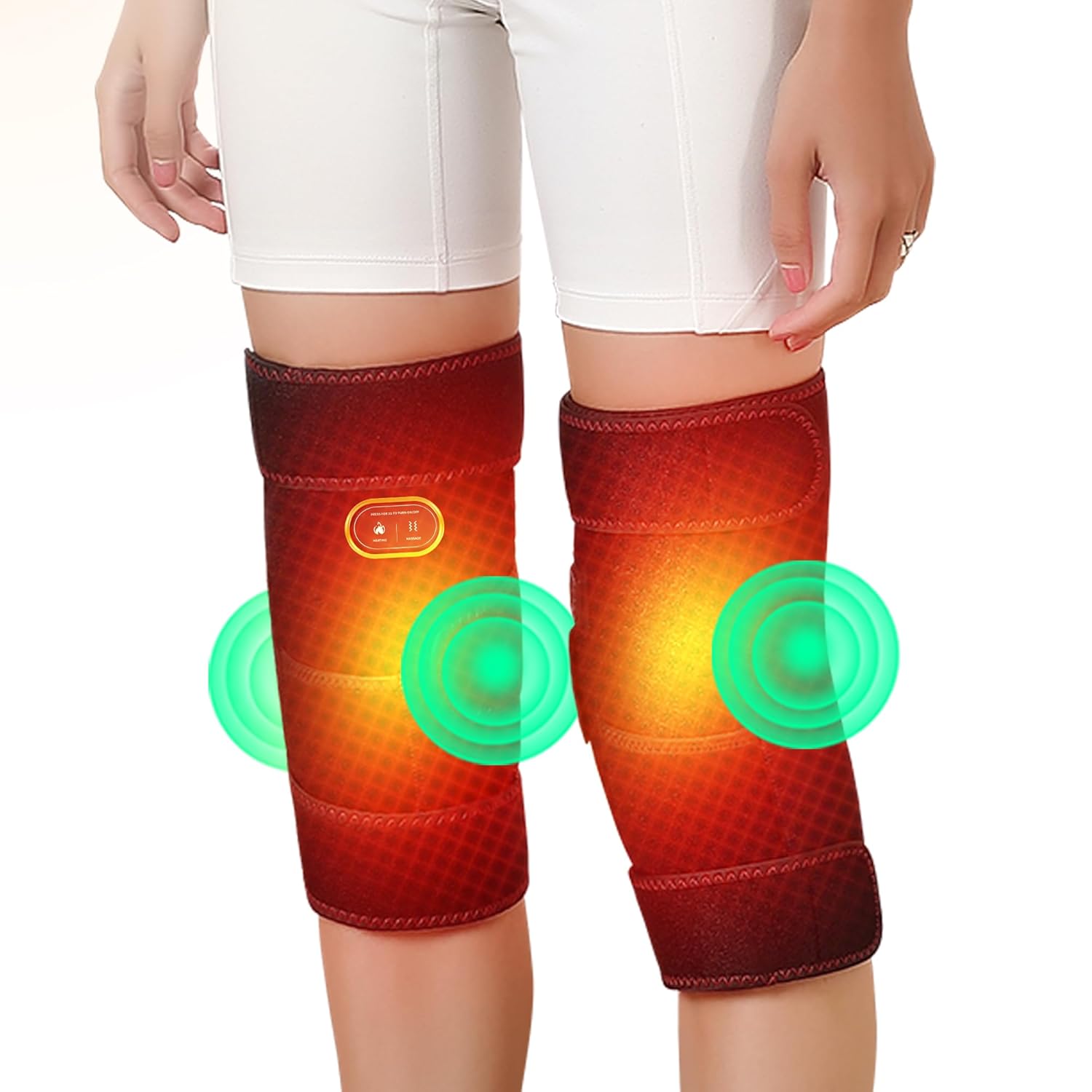 AIELEPH Knee Massager with Heat, heated knee brace, with 3