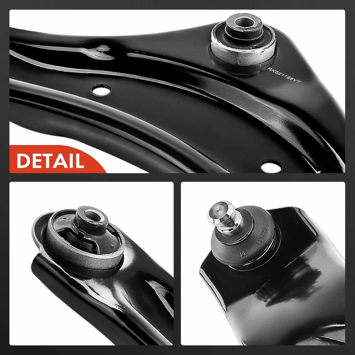 A-Premium Front Right Lower Control Arm, with Ball Joint and Bushing, Compatible with Nissan Juke 2011-2017, LEAF 2011-2017