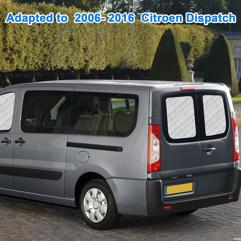 Set deflectoare de vânt LMYSUFI pentru Citroen Jumpy 2006-2016, 5 piese, cu margine neagră, protecție solară