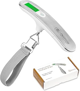 Destinio Metal Luggage Weighing Scale for Flights, Travel, Home, Shop, Gas Cylinder; Portable, Hanging Weight Machine for ...