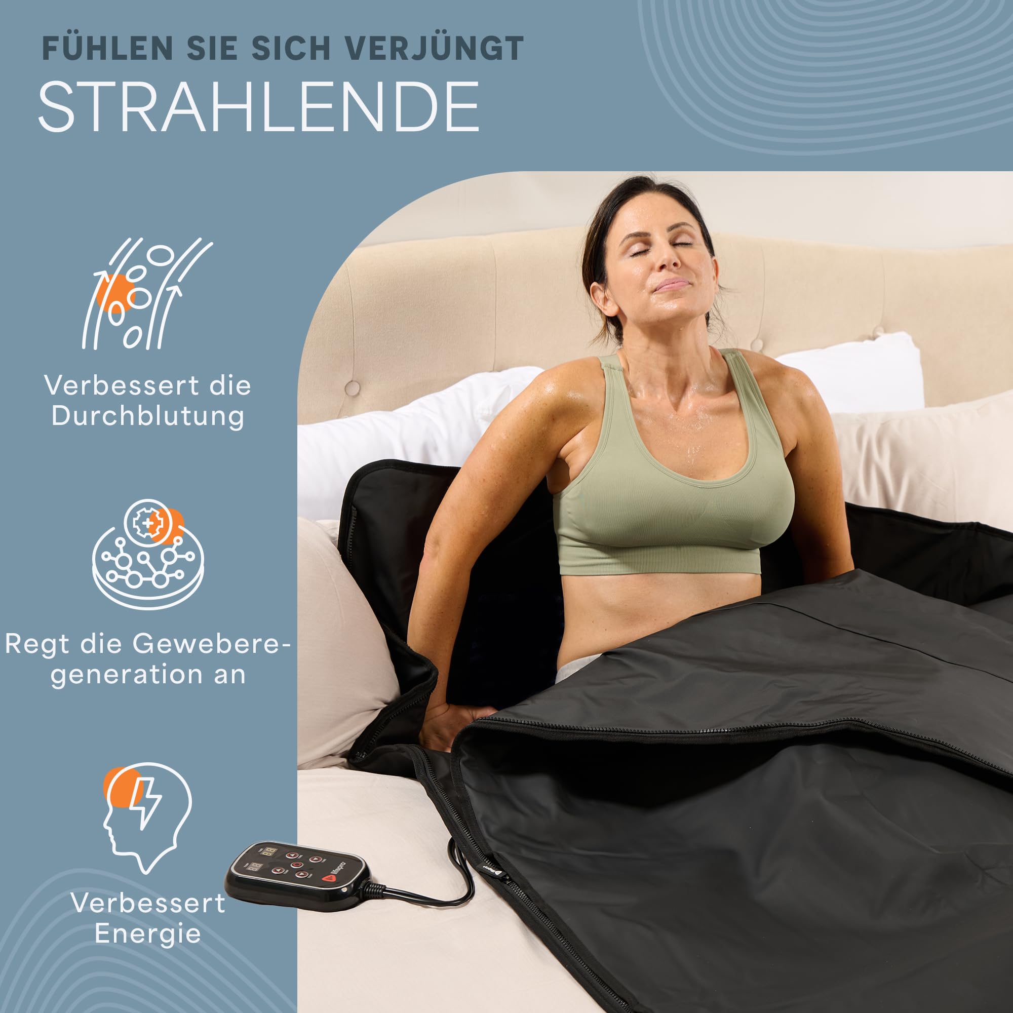 LifePro Infrarot Saunadecke – 9 Stufen Low EMF Ganzkörperwärme für Zuhause