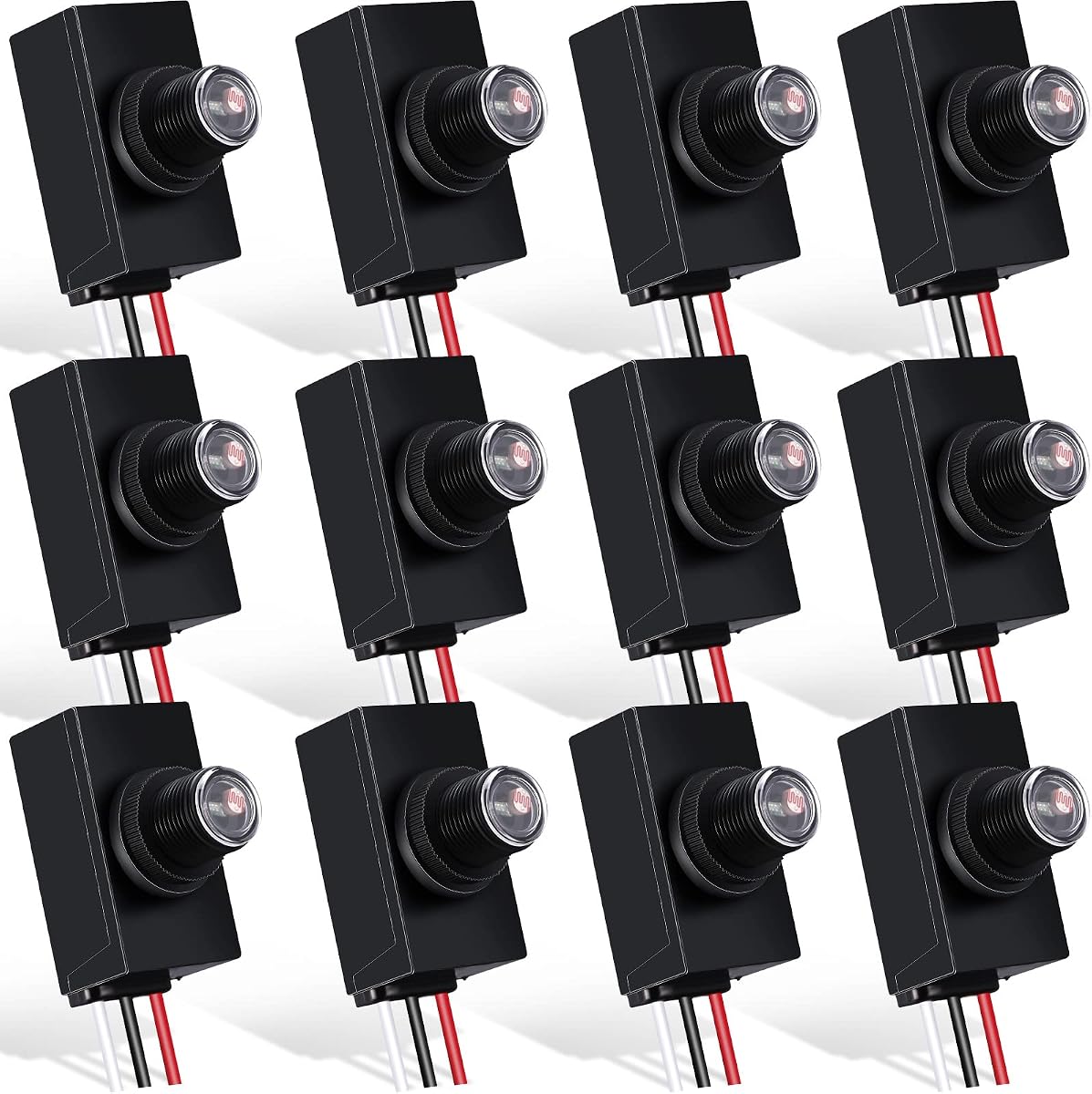 12 Packs Dusk to Dawn Sensor for Outdoor Lighting 100-277V Photoelectric Switch Photocell Light Sensor Electric Eye Sensor Photo Control Switch Lamp Post Light Sensor for Most Outdoor Lighting Bulbs
