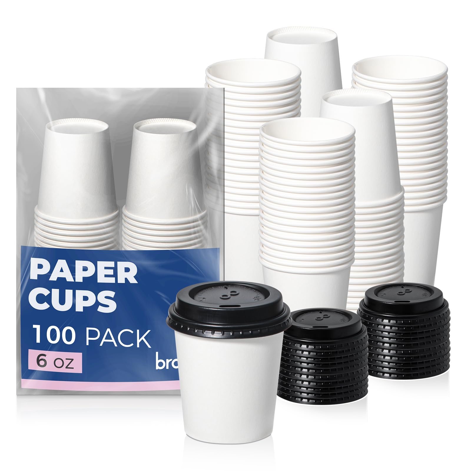 Fit Meal Prep 6 oz Cups with Black Lids