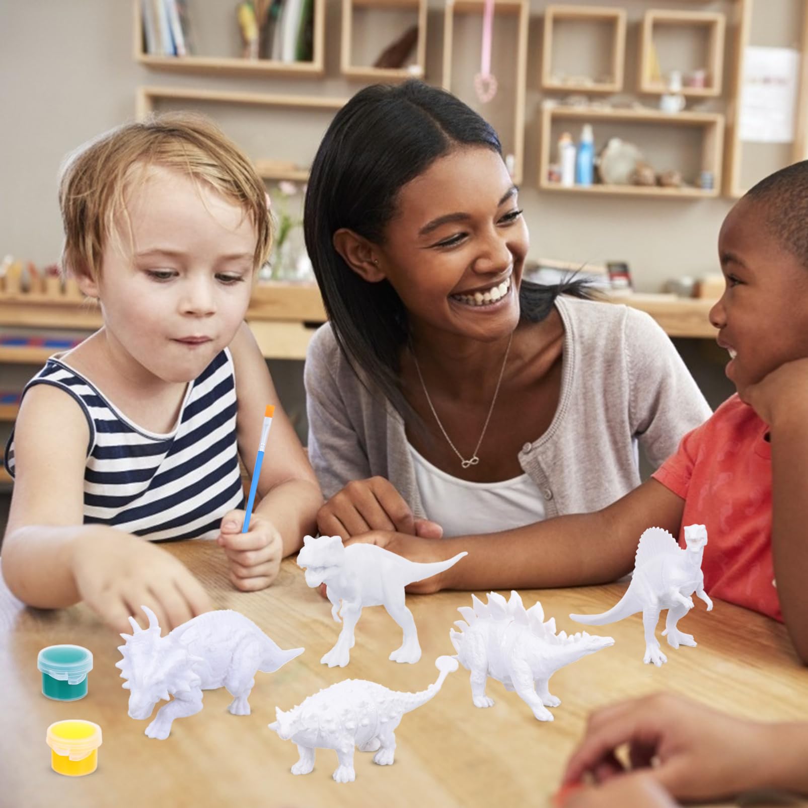 IMIKEYA Dinosaurier Spielzeugmodell Malset 1 Satz PVC für Kinder